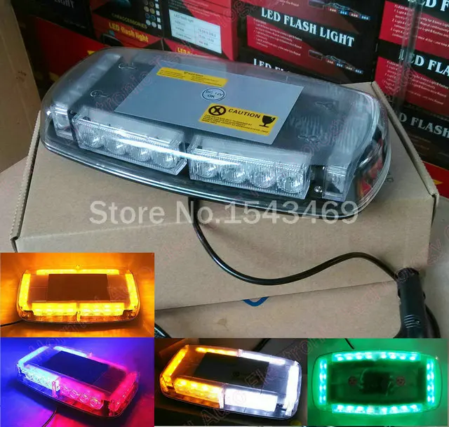 24 LED Flash Truck Warning emergency Car Roof Police Light Flashing