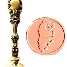 Винтаж bull медведь таможни изображение логотипа Роскошные Воск уплотнительное штамп латунь павлин металлической ручкой подарочный набор