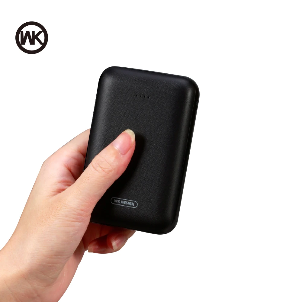 

WK 2.1A Slim Mini Power Bank 10000mAh 18650 Powerbank Mini Poverbank Power Supply External Battery Phone Accessories for Xiaomi