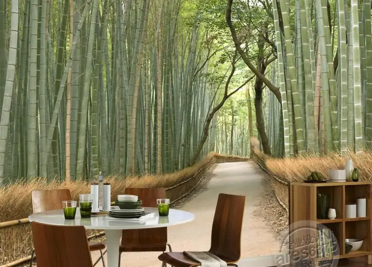 Beibehang 3d пользовательские фото обои настенные фрески наклейки высокого класса атмосфера свежий бамбуковый лес шок 3D ТВ фон