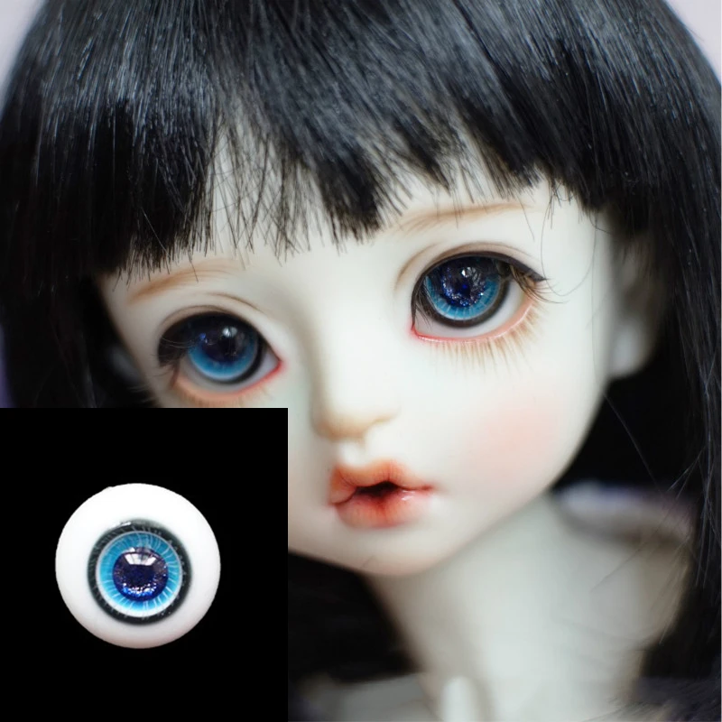 1/3 1/4 1/6 Bjd кукольные глаза для BJD куклы игрушки sd Глазные яблоки 12 мм голубые