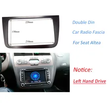 DOPPIO DIN Autoradio Fascia per SEAT Altea (LHD) Mano sinistra stereo face plate panel cornice dash kit di montaggio adattatore trim Lunetta facia