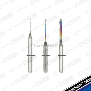 

Colorful coated high-tech zirconia burs for VHF CAD/CAM system pmma/wax blank cutters durable dental milling burs 6 pcs/lot