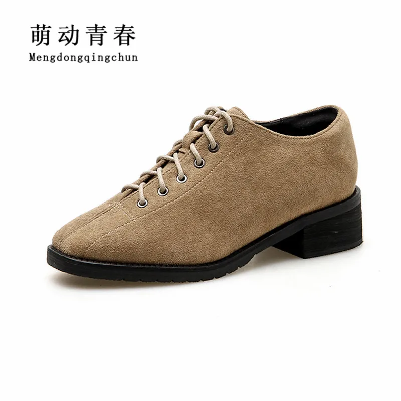 

New Women Flat Ankle Boots 2018 Fashion Lace Up Square Toe Women Boots Sexy Female Cross Tied Retro Autumn Winter Boats Zapatos