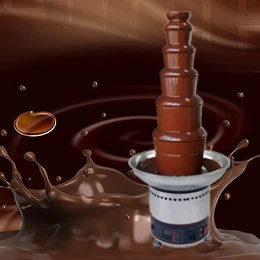Digital Chocolate Fountain Machine stainless steel 6 tiers Chocolate Melt Fondue waterfall Machine 220V/ 110V