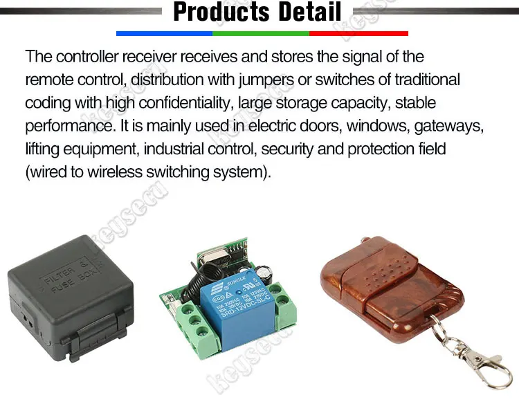 Accesss Control System 1V1 Wireless Remote Control Kit Door Lock Open Release Exit Switch-2