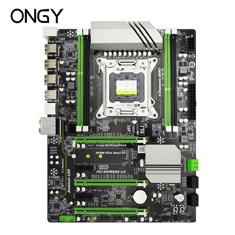 Материнская плата Ongy X79 6M LGA 2011 DDR3 i7 32 Гб ATX SATA3.0|Материнские платы| |