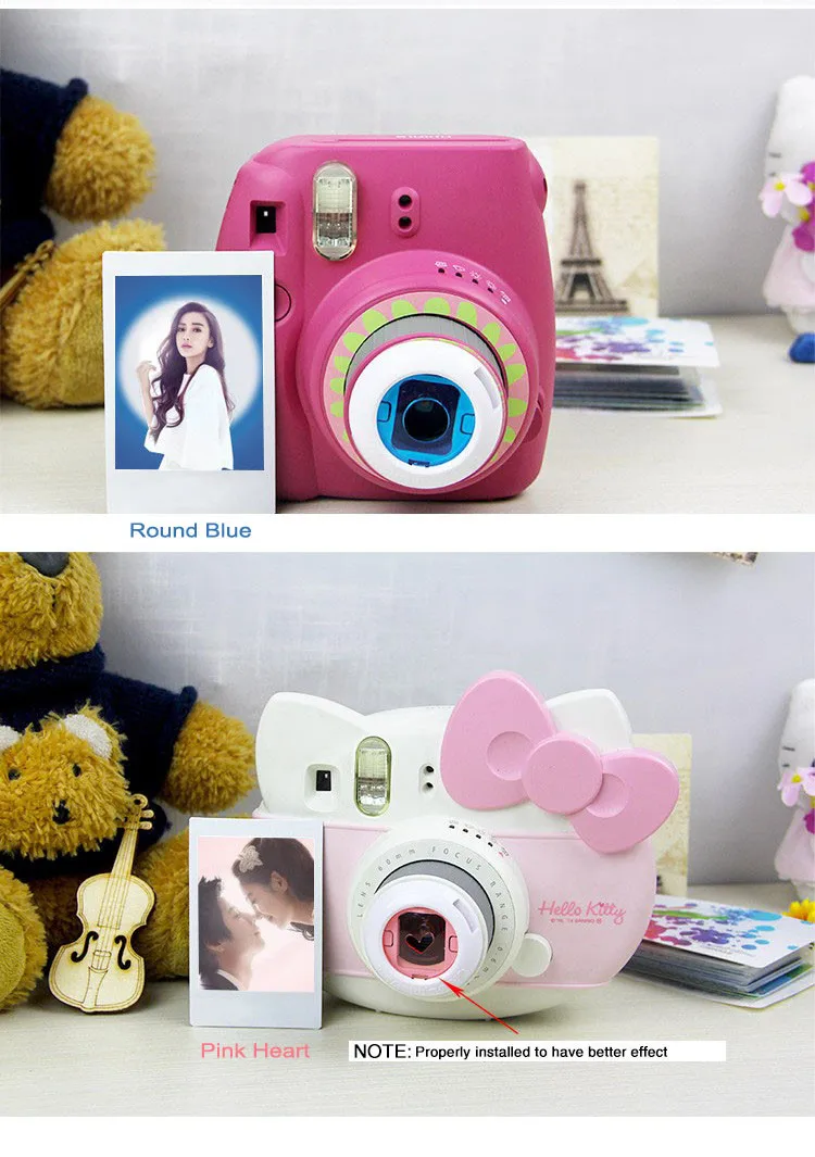 Для Fujifilm Instax Mini 8 7 S 8 + мгновенная камера красочные фильтры камера крупным планом объектив