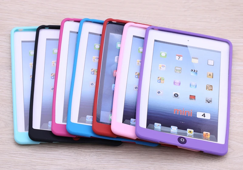 

Soft Jelly Silicone Rubber TPU Case For iPad Mini4 Gel Case Skin Shell Protective Back Cover For iPad Mini 4