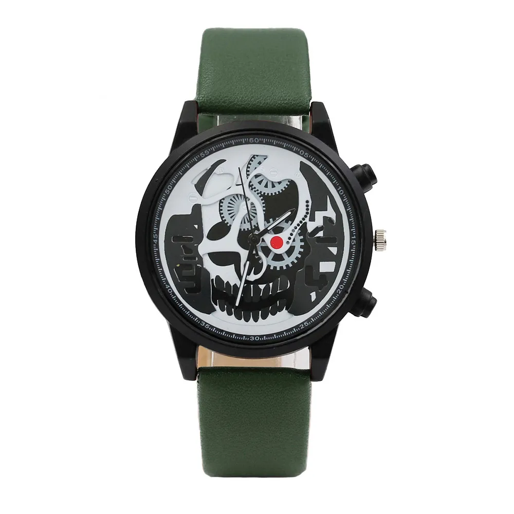 

Men's Fashion Classic Quartz Stainless Steel Watch Unisex Newly Watch Non-mechanical ghost head Watch Dropship 3.11