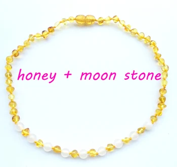 

Custom Polished Baroque Natural beads honey baltic ambar baby teething necklace for girls and boys