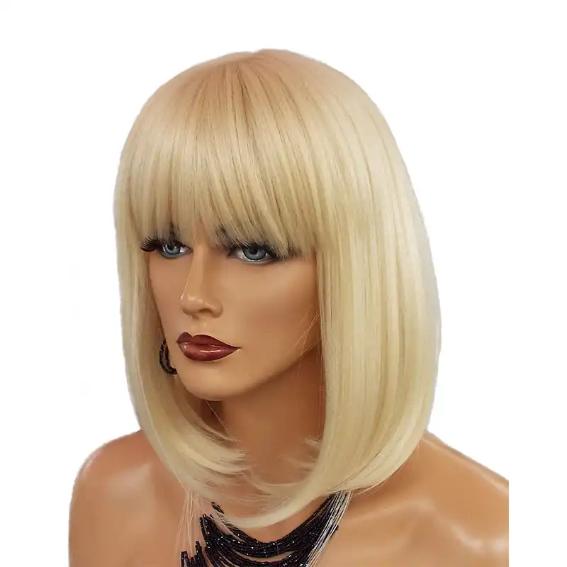 blonde wig with bangs