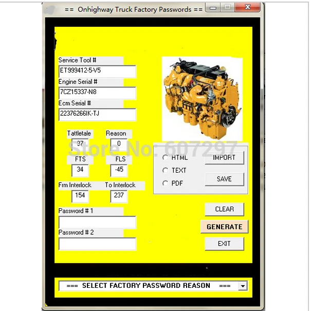 

ET FACTORY PASSWORDS GENERATOR