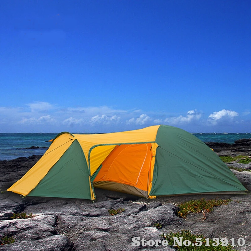 

3 4 person outdoor recreation tents Waterproof Double Layer Camping Tent Hiking travel Beach tent Camping equipment