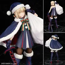 NEW hot 23cm Fate stay night Saber Arturia Pendragon Christmas installed action figure toys collection Christmas