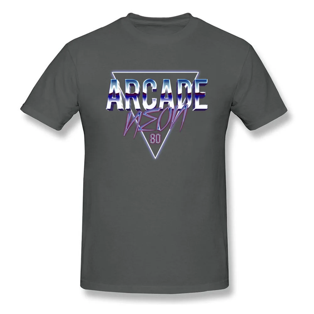 Arcade Neon 80s T Shirt Gift Short Sleeve Cheap Round Neck 100% Cotton Tees Funny Tee-Shirt for Men Lovers Day Arcade Neon 80s carbon
