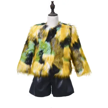

New Autumn Winter Girls Faux Fur Coats Infant Kids Thick Warm Jackets Baby Girl Parkas Clothes Children Outerwears Clothing G114