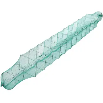 

Fishing Net Cage Utility Folding Fish Care Creel Tackle Portable Stake Small Mesh Net