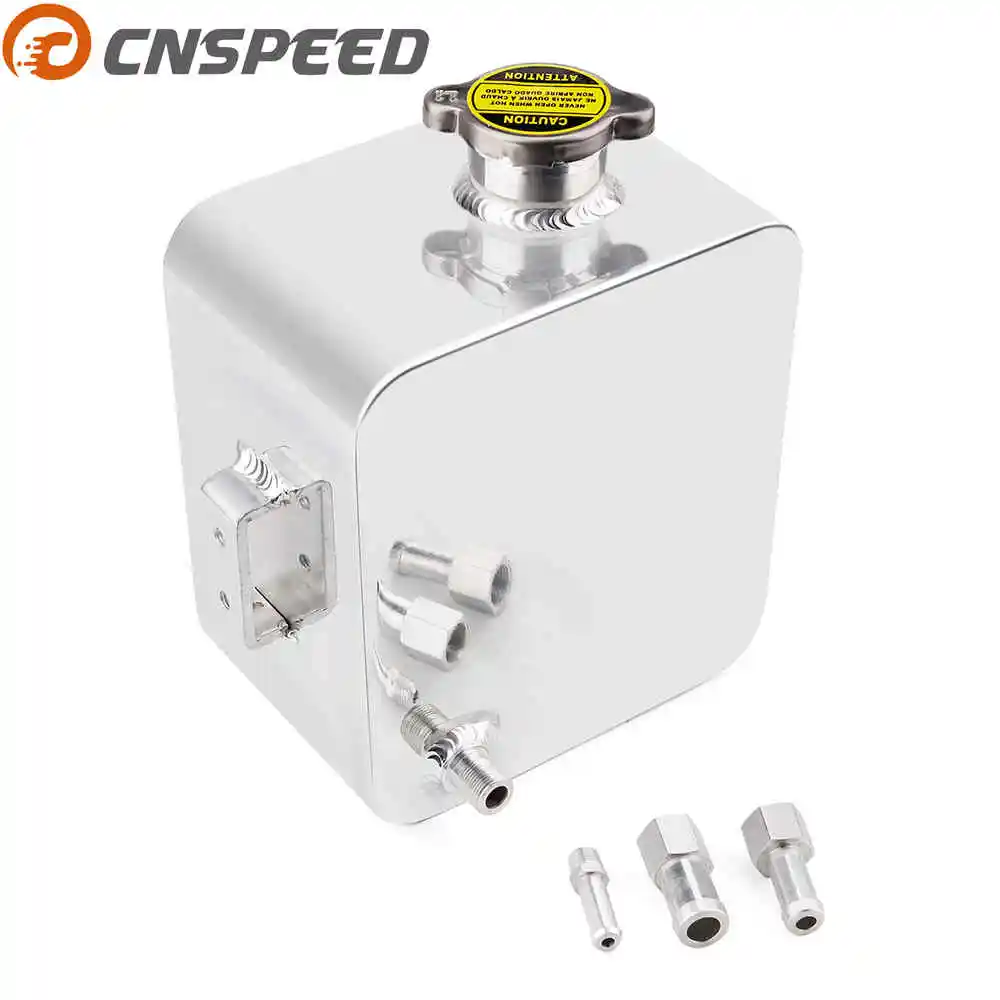 CNSPEED 2L Litre Polished Alloy Header Expansion Water Tank & Cap WATER