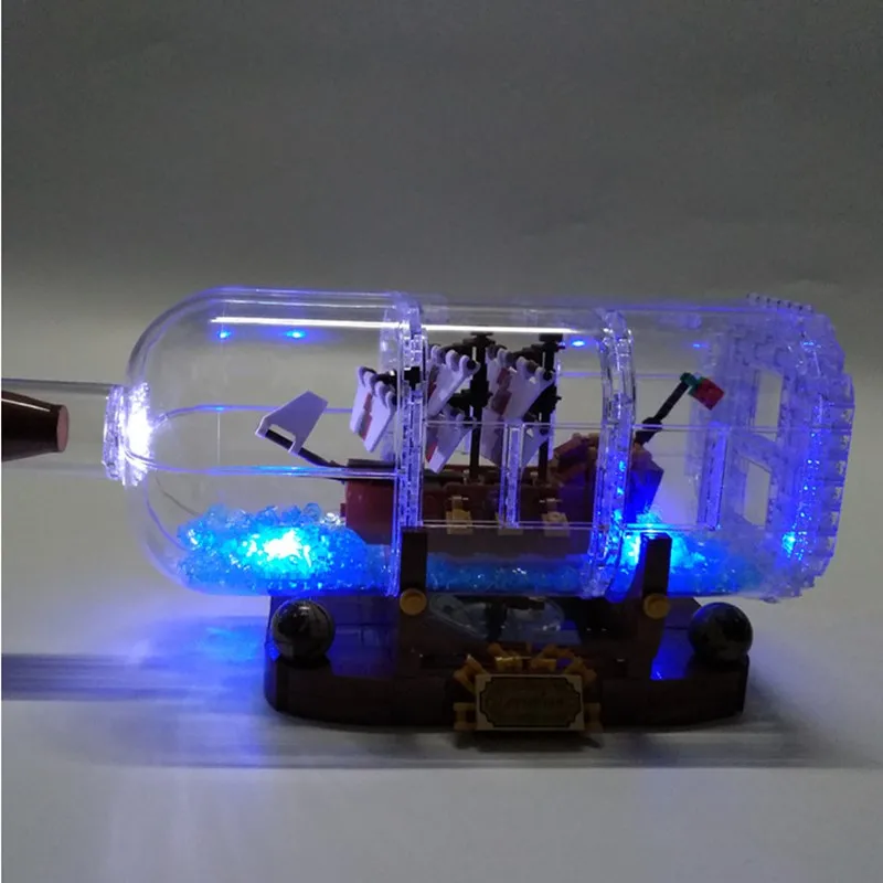 

Led Light Set For Legoings 21313 Ideas Serie Compatible 16051 creator ship in a Bottle Building Blocks Bricks(only LED light)