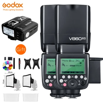 

Free DHL 2x Godox V860II-S GN60 E-TTL HSS 1/8000 Li-ion Battery Speedlite Flash+ X1TS Transmitter for Sony A7R A7RII A58 A6000