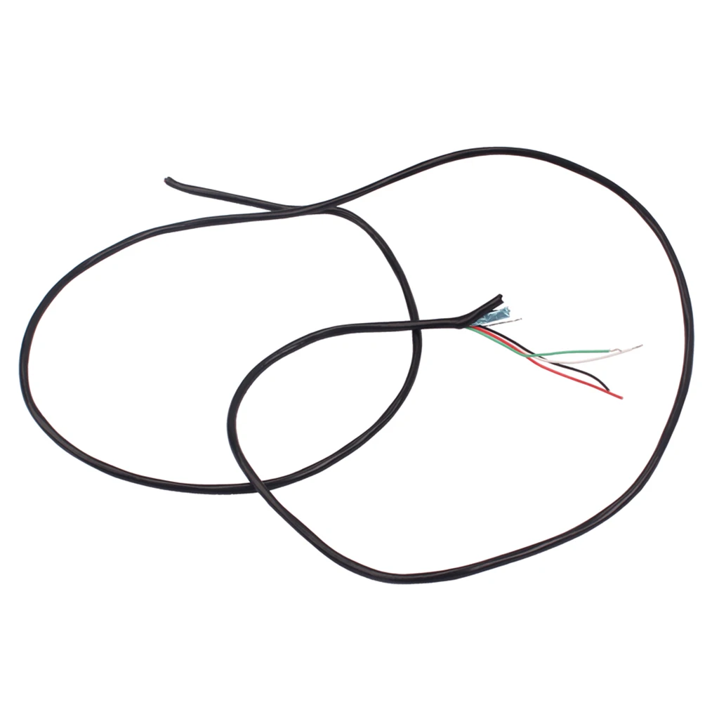 Shielded 4 Conductor Guitar Circuit Hookup Wire Pickup Cable 24 AWG Black Tinned Copper Conductors