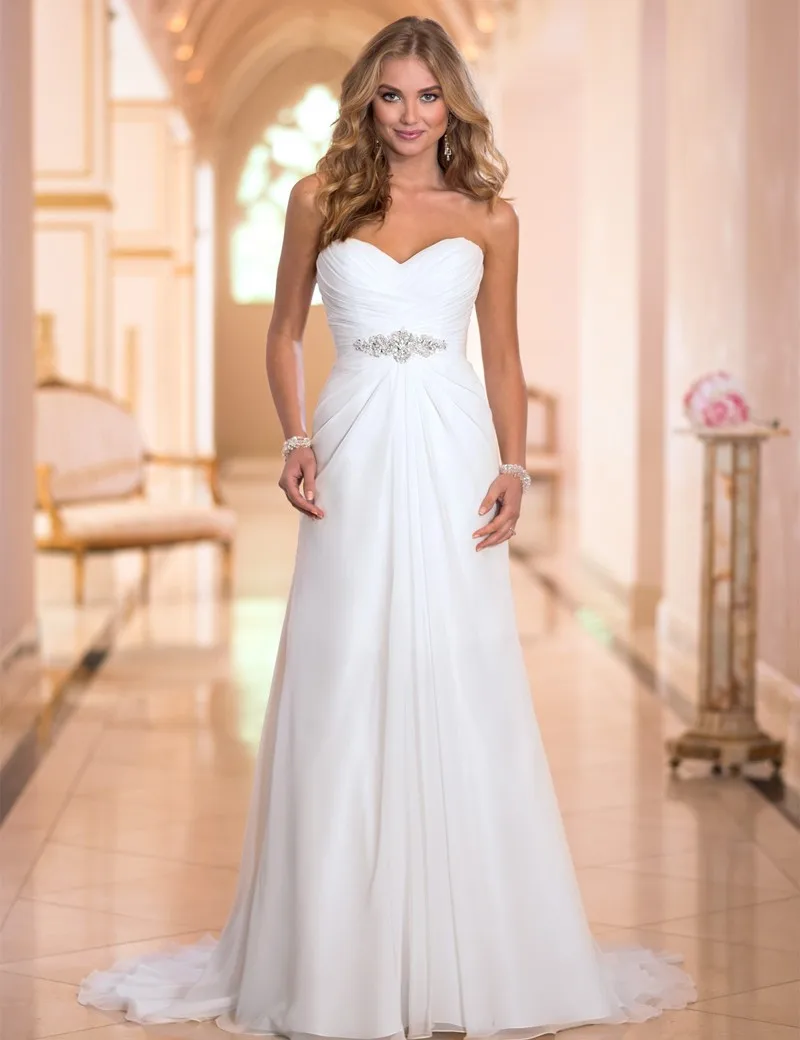Sweetheart Neck Off Shoulder A line Vestidos De Novia Sexy Chiffon Bridesmade font b Dress b