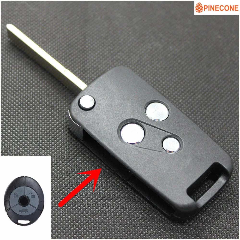 

PINECONE for Morris Garages 3 SW MG3SW MG 3 Car Key Case Styling 3 Button Uncut Blade Modified Remote Car Key Shell 1 PC
