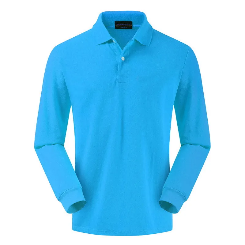 High quality 100% cotton 2018 spring and autumn men's coat Paul long sleeves POLO shirt blue Men take casual clothes.XS-4XL High quality 100% cotton 2018 spring and autumn men's coat Paul long sleeves POLO shirt blue Men take casual clothes.XS-4XL
