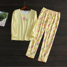 Весенне-осенняя Домашняя одежда, женские повседневные пижамные комплекты с героями мультфильмов, женский хлопковый пижамный комплект, женская футболка с длинным рукавом+ штаны