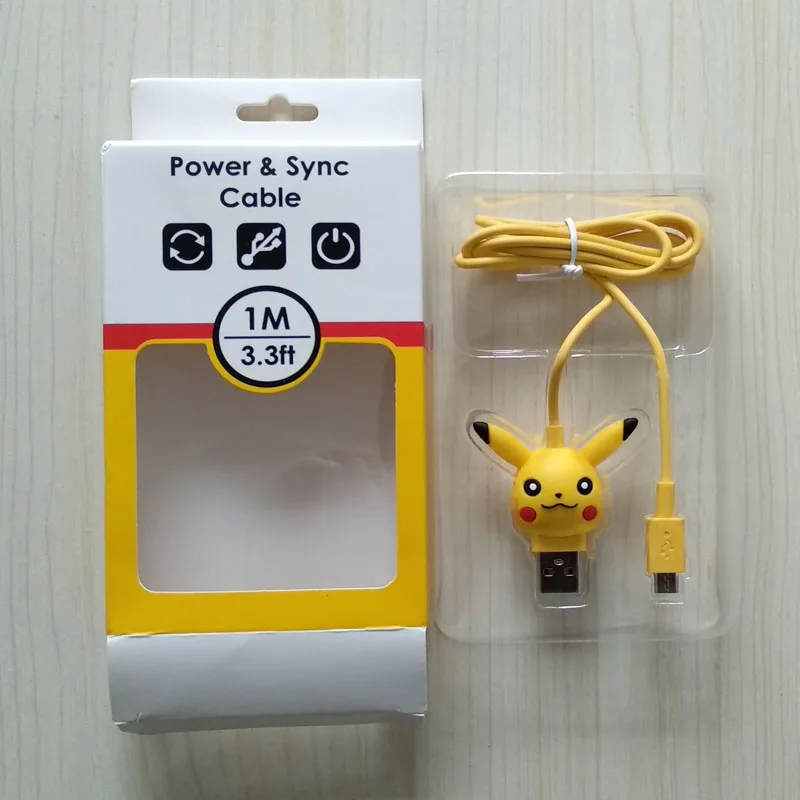 Pikachue المصغّر usb كابل مزامنة بيانات الهاتف المحمول الروبوت محول كابل الشاحن لسامسونج شاحن هاتف محمول يعمل بنظام تشغيل أندرويد كابل