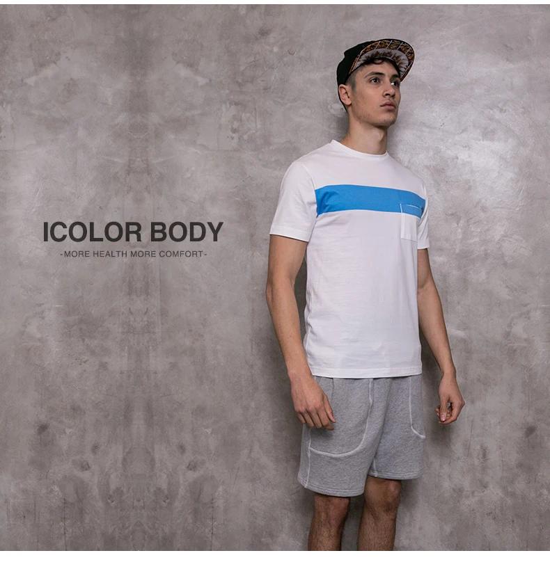 ICOLOR Men Nightshirts Casual Sleepwear O-Neck Short Sleeve Contrast Color Sleepshirt Men Soft Lounge Homewear Nightshirt M-XXL