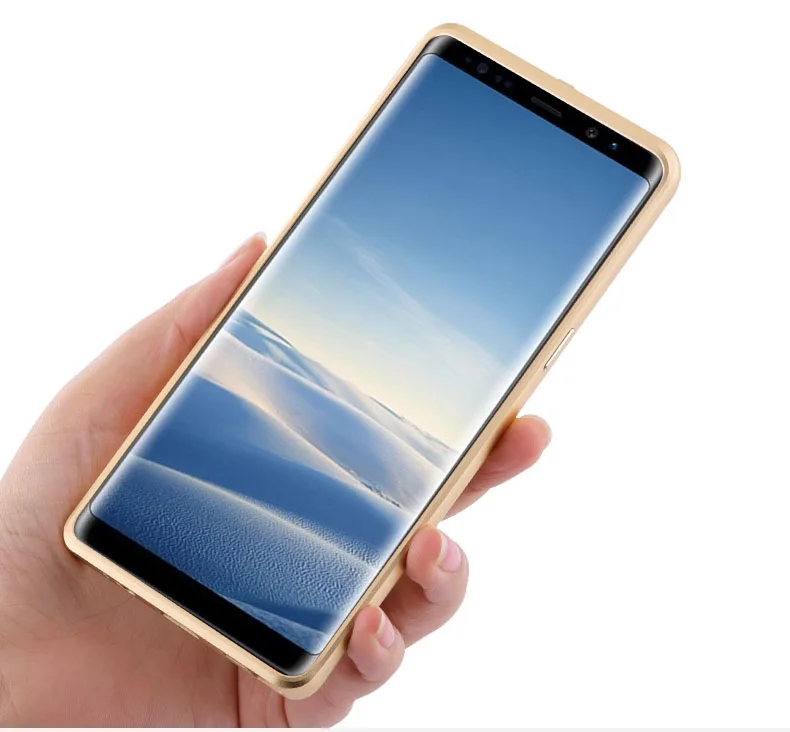 iMatch Luxury Aluminum Metal Bumper Carbon Fiber Back Cover Case for Samsung Galaxy Note 8