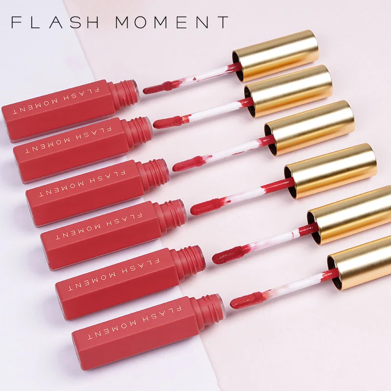 FlashMoment 6 видов цветов увлажняющая жидкая губная помада ингредиент бархатное