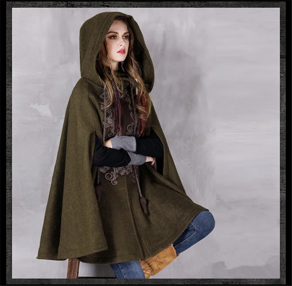 Vintage Hooded Coat Women 2016 Wool Viscose Cloak Floral Embroidery Thicken Warm Winter Coat Casaco Feminin  Personal Tailor (11)