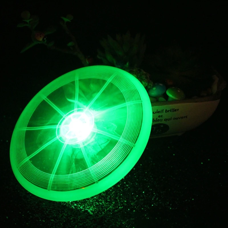 

New Hot 4 Modes LED Flying Disc Outdoor Dog Fetch Night Luminous Light Training Pet Toys