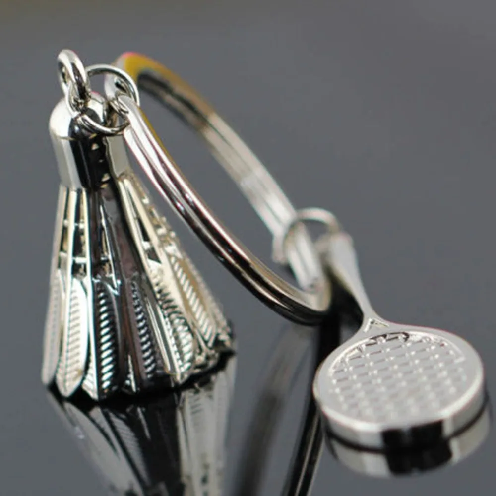 

Creative Gifts Accessories Badminton And Racket Key Chain Shuttlecock & Badminton Racket Keychain Key Ring