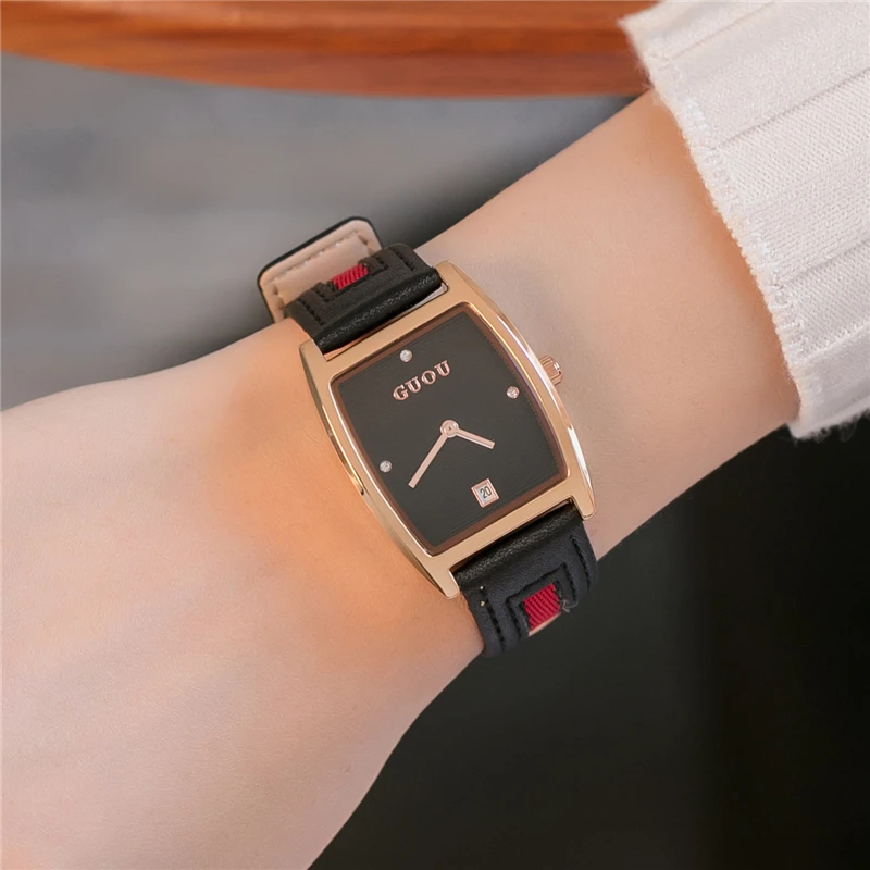 GUOU relogio feminino Rectangle Women Watch Luxury Brand Fashion Square