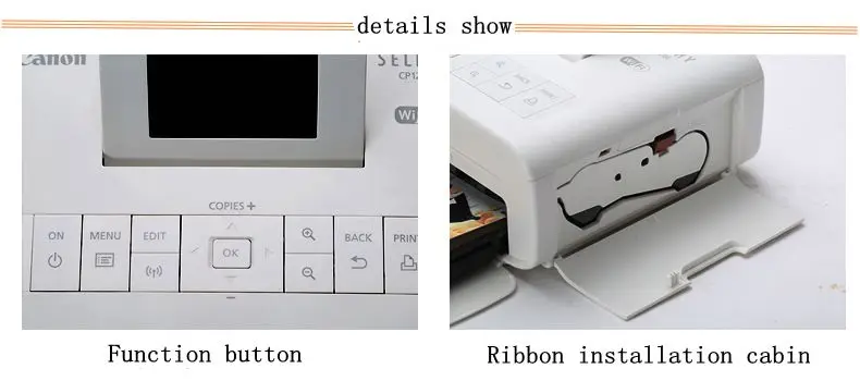 Wifi Портативный фотопринтер CP1200 домашний цветной мобильный фотопринтер мини для Canon цветная Беспроводная фотопечатная машина CP-1200