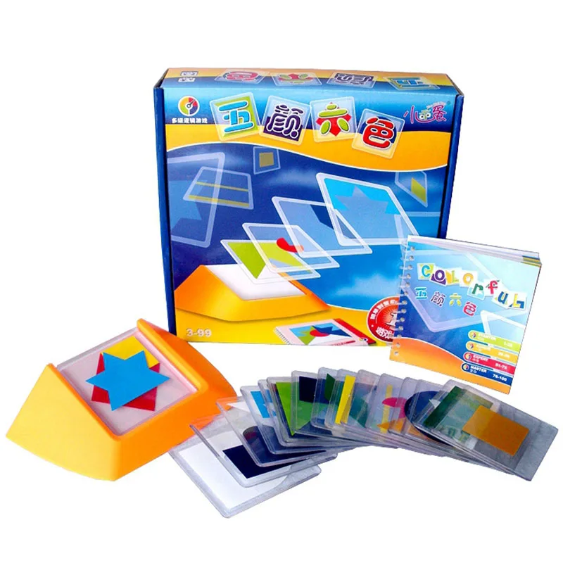 

100 Subjects Baby Colorful Plate Spatial Thinking Puzzle Game toy Kids Logical Thinking Color Match Desktop Game Birthday Gift