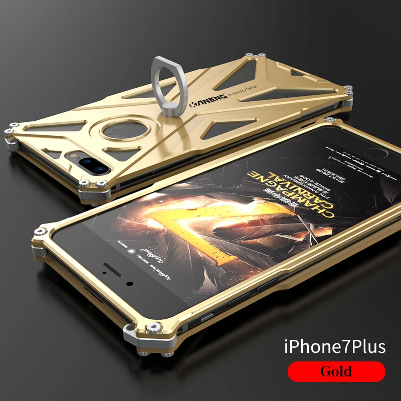 Для Apple iPhone 7 фирменный чехол Роскошный Жесткий металлический каркас с кольцом Броня противоударный задняя крышка для телефона iPhone 6 6 S 7 plus