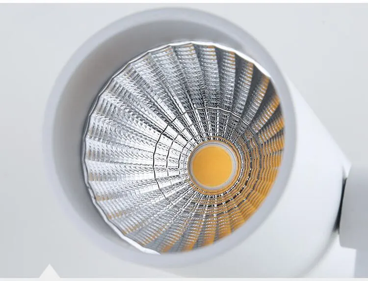 Lâmpada de Parede Lâmpada do Teto Atacado Varejo Levou Faixa Spot Light Holofotes Rastreamento Superfície Montado Preto Branco Shell 15 w Cob 12 Luzes e Iluminação