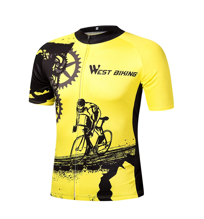 West Biking Велоспорт Джерси наборы дышащая лайкра Лето короткий рукав для мужчин MTB велосипед велосипедная одежда горный велосипед одежда