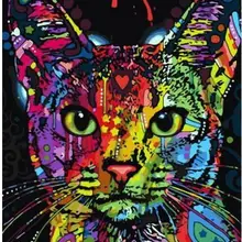 4016 Kitty-Раскраска по номерам наборы для взрослых DIY
