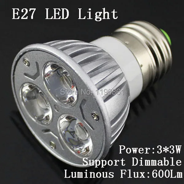 3x3 Вт светодиодный прожектор E27 GU10 AC85 ~ 265 В MR16 DC12V высокая мощность светодиодные