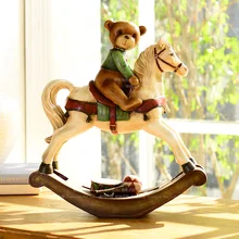 Высококачественный американский качество полимерное украшение для дома аксессуары кататься вокруг украшения лошади