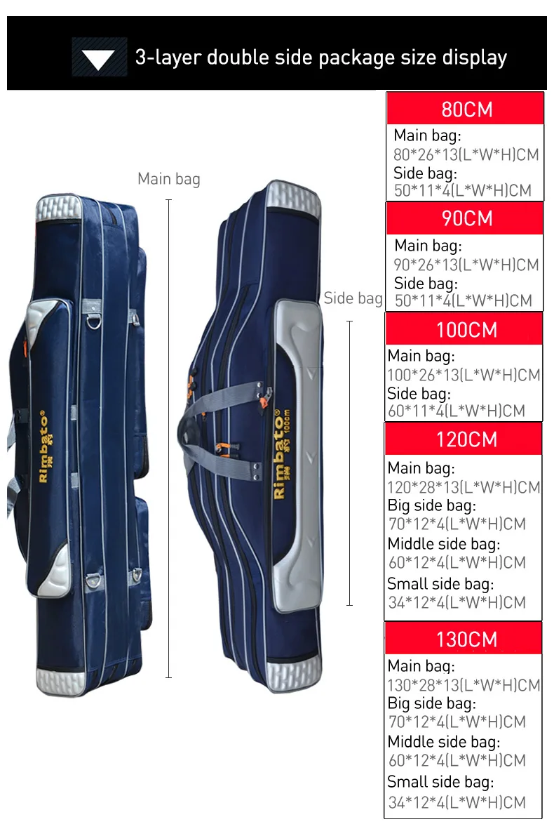 Bolsas de Pesca da Barriga Impermeável e Confortável ao ar Camada 90 120 130cm Livre Mochila Pesca Xa93g 2 - 3 80 3 Bolsas de pesca