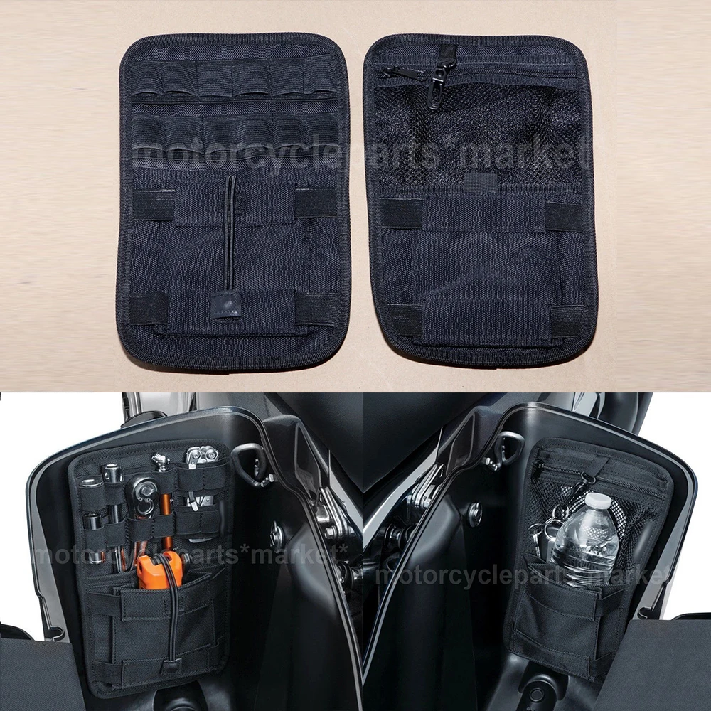 

Motorcycle Black Saddlebag Organizer Hard Bags Storage Case For Harley Touring Road King Electra Glide Softail Dyna 1980-2018