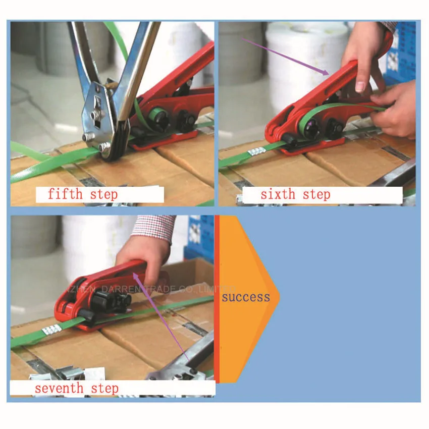 1 шт. окантовкой машины более рук обвязки инструменты для полиэстер полосы, ручной обвязки натяжителя для 18 мм pp/pet ремешок