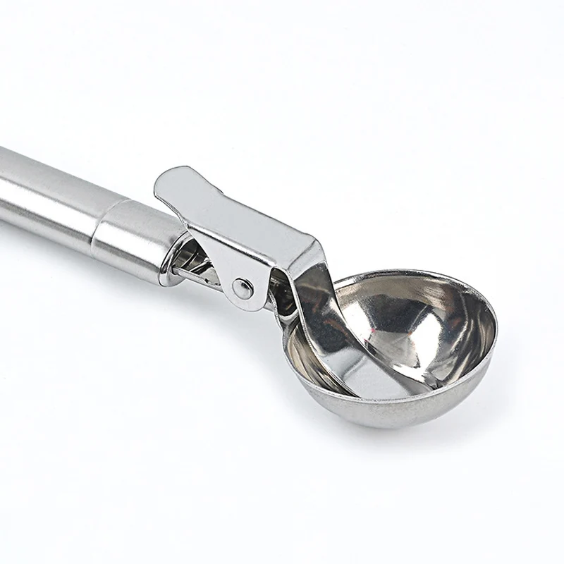 Kitchen Stainless Steel Fruit Ice Cream Scoop Spoon Cookies Spoon Dipper Handle Food Portioner Cutter Scoop Home Ice Cream Tools ice cream scoop